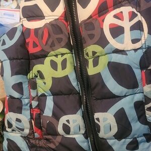 Kids Peace Sign Puffer Vest